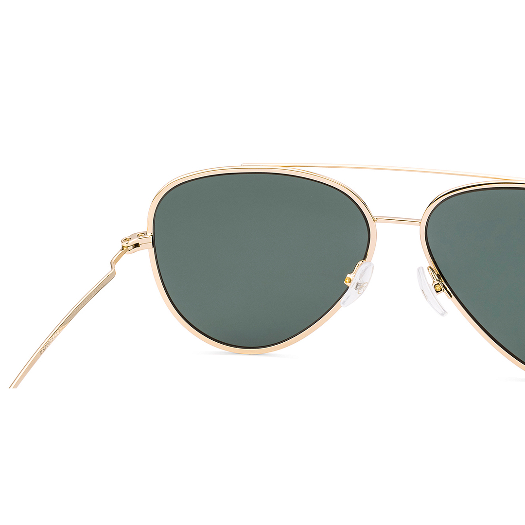 John Jacobs Gold Full Rim Aviator right side