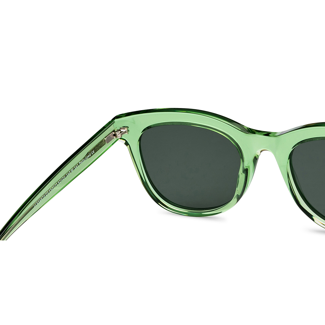 John Jacobs Online Green Transparent Full Rim Square right side