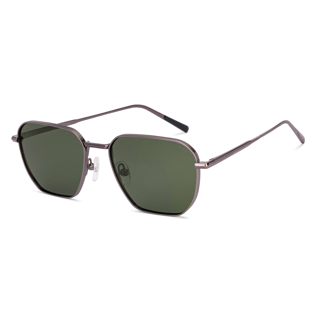 Green Solid Gunmetal Full Rim Geometric John Jacobs JJ Tints JJ