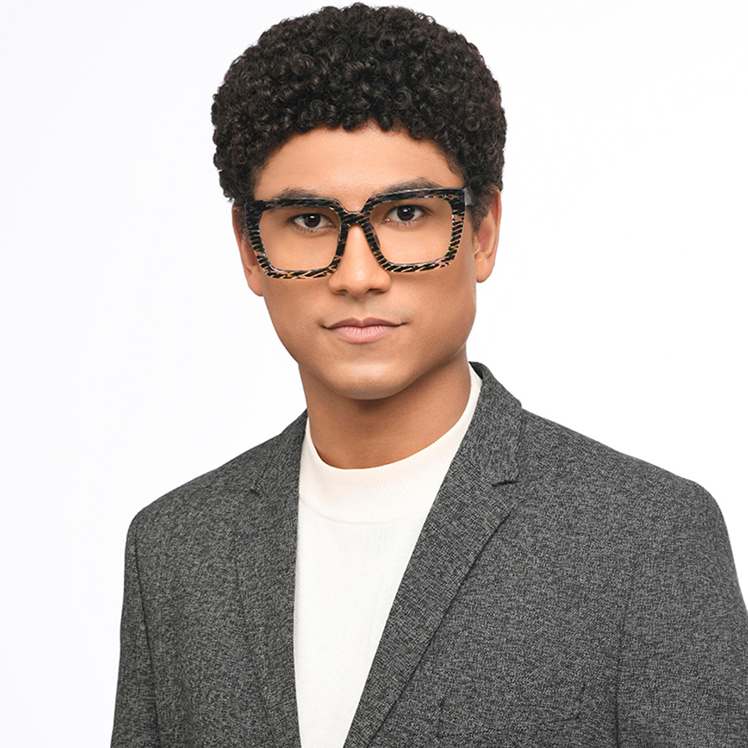 John Jacobs Online Military Green Full Rim Square left side