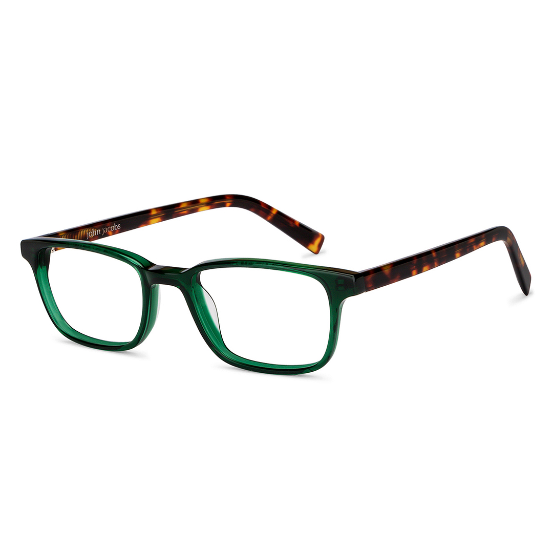 John Jacobs Online Green Full Rim Rectangle right side