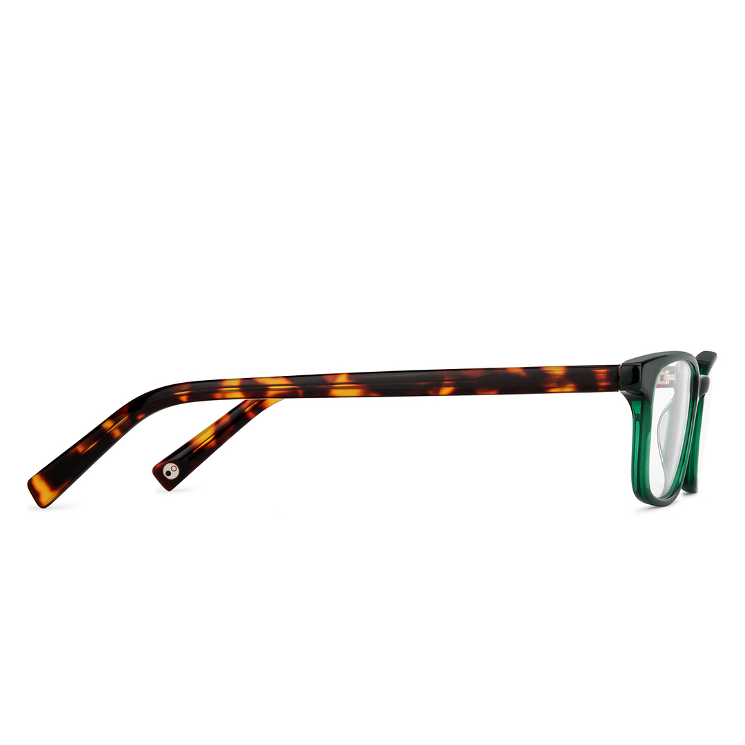 John Jacobs Online Green Full Rim Rectangle left side