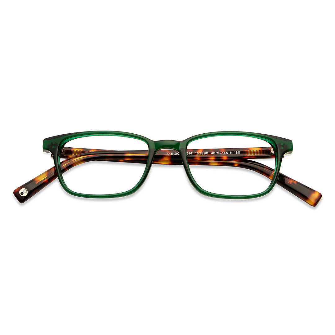 John Jacobs Online Green Full Rim Rectangle left side