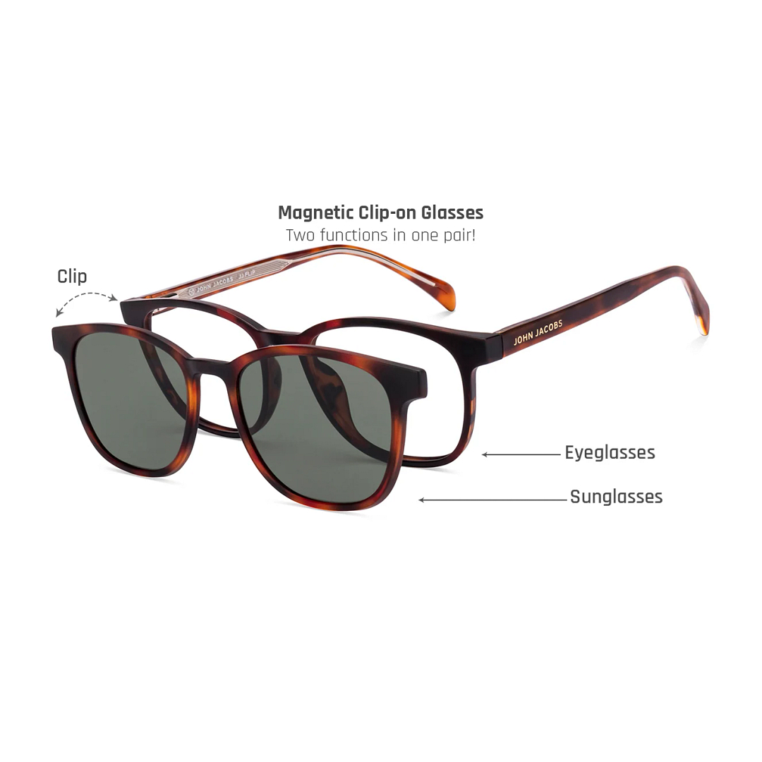 Buy Green Tortoise Full Rim Square John Jacobs JJ E17136-C2 JJ