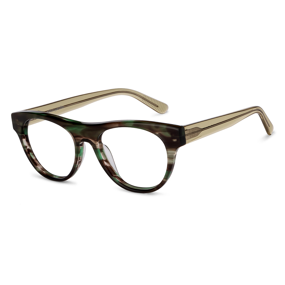 John Jacobs Military Green Full Rim Square right side