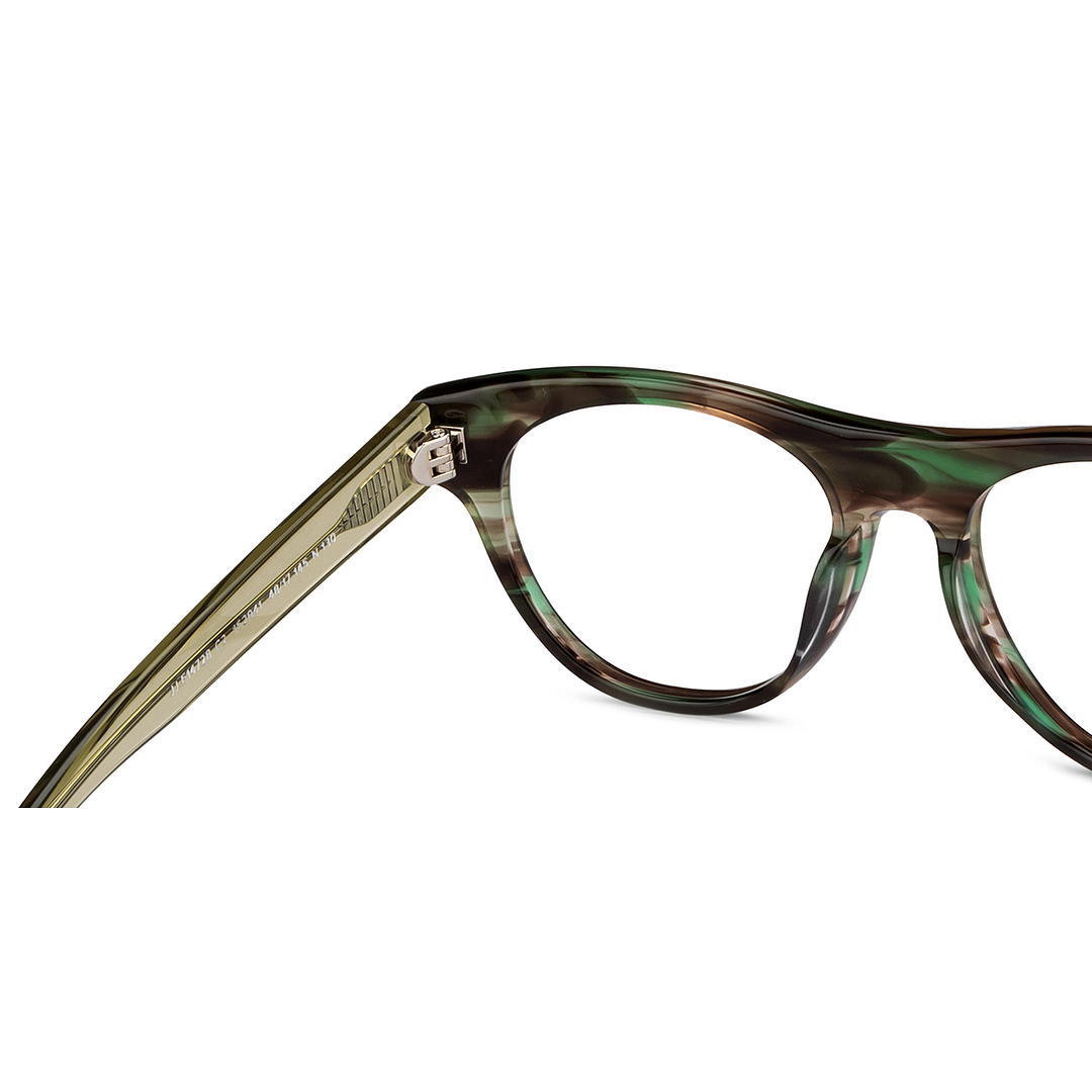 John Jacobs Military Green Full Rim Square right side