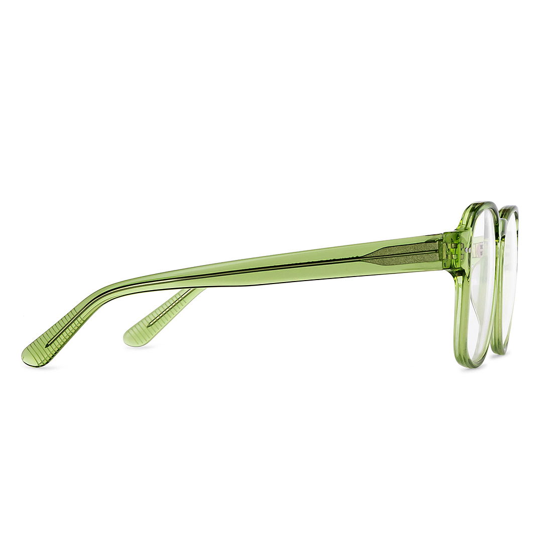 John Jacobs Online Green Transparent Full Rim Square left side