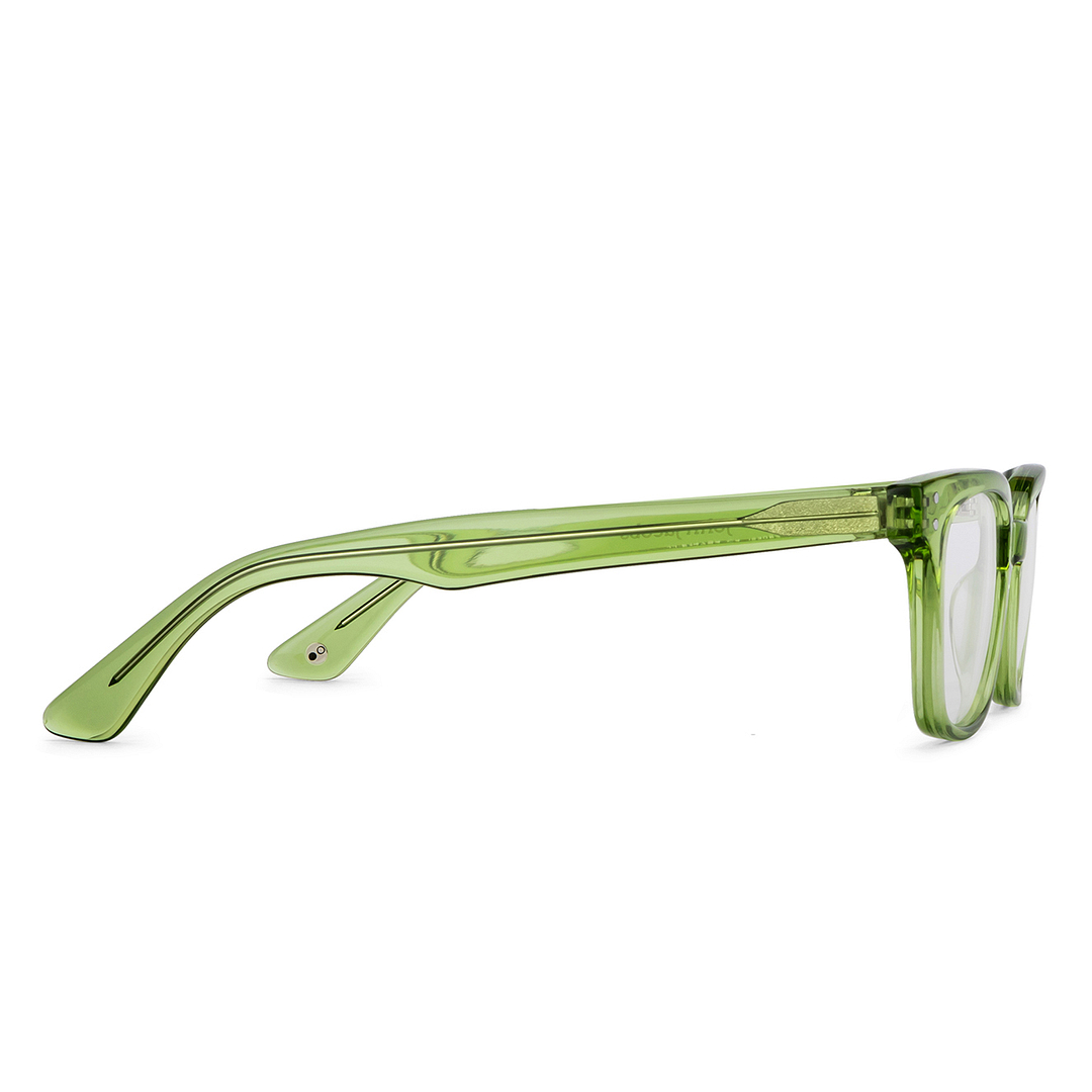 John Jacobs Online Green Transparent Full Rim Rectangle left side