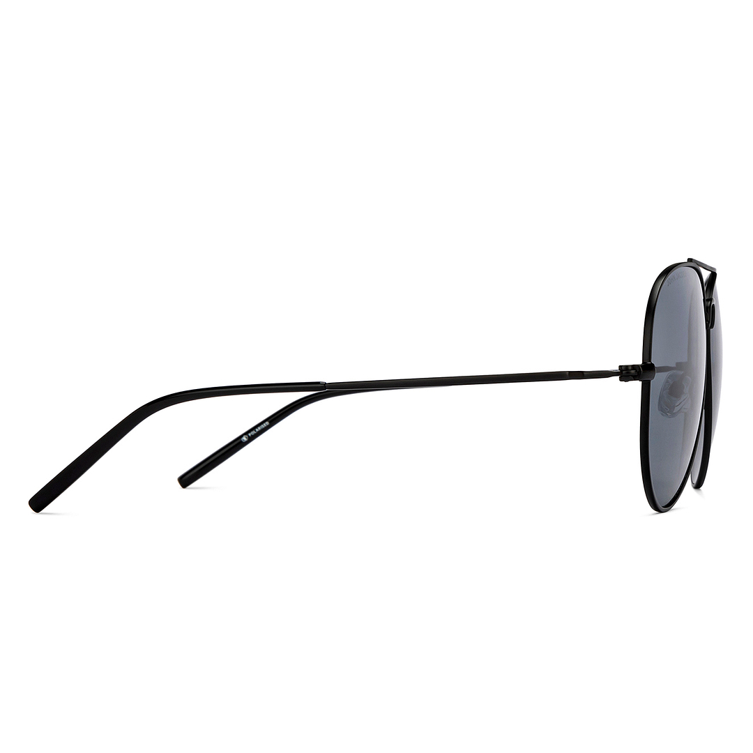 John Jacobs Black Full Rim Aviator left side