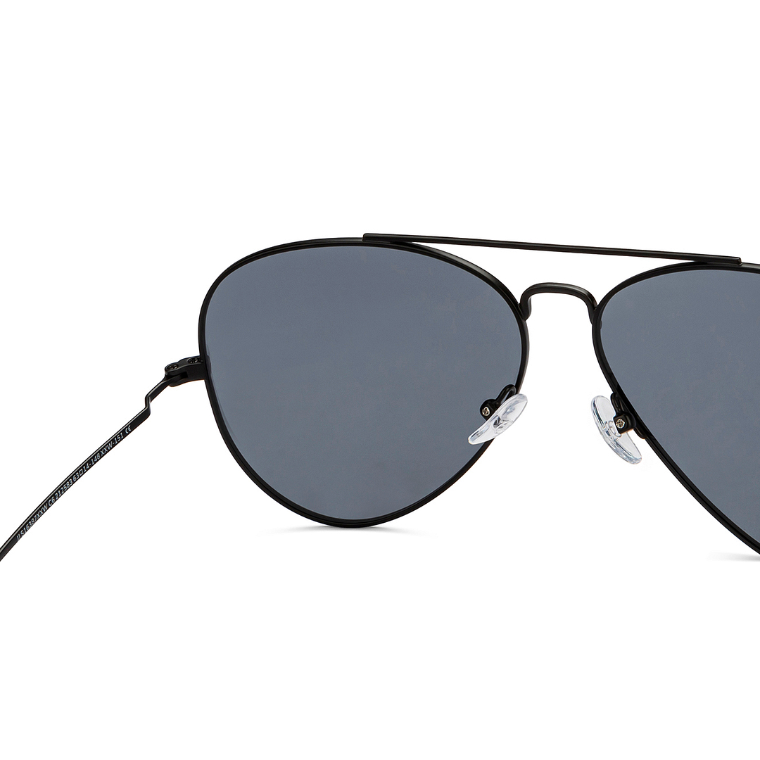 John Jacobs Black Full Rim Aviator right side