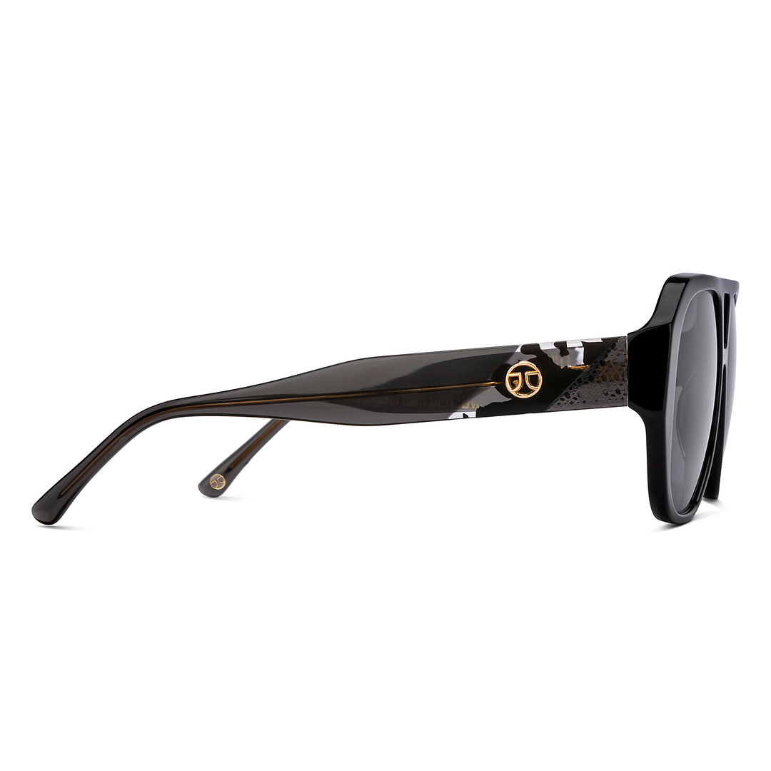 John Jacobs Online Black Full Rim Aviator left side
