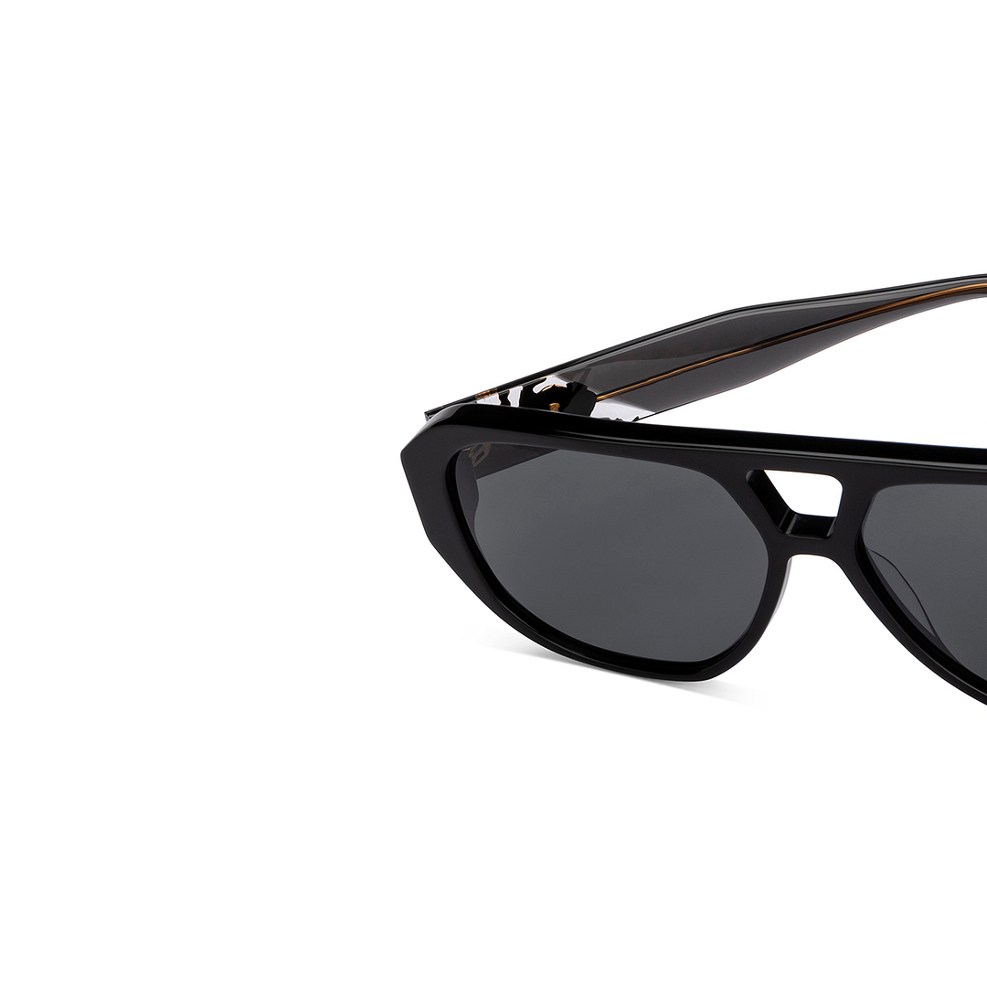 John Jacobs Online Black Full Rim Aviator right side