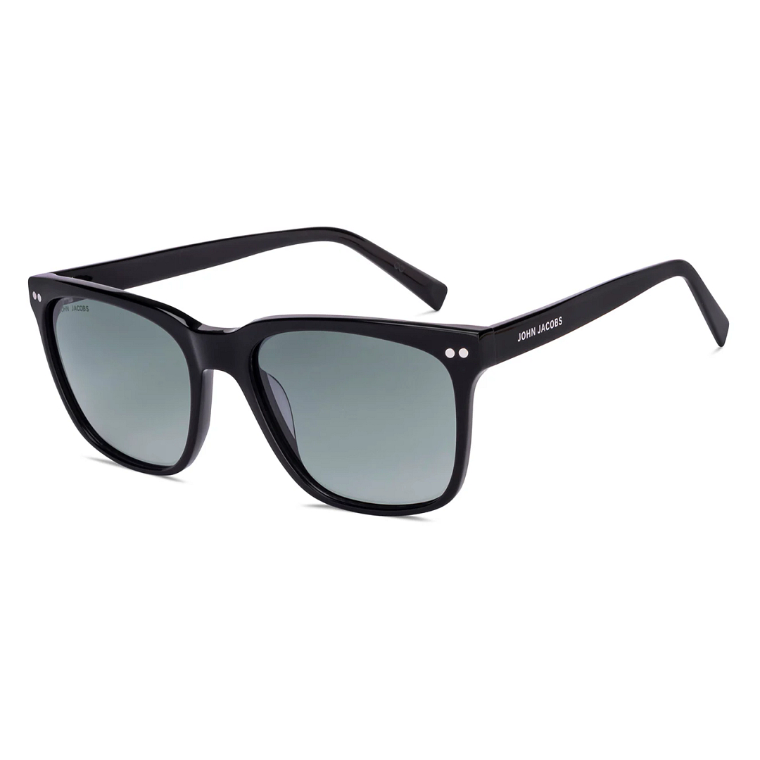 Grey Black Full Rim Square John Jacobs JJ Tints JJ S11767 Sunglasses