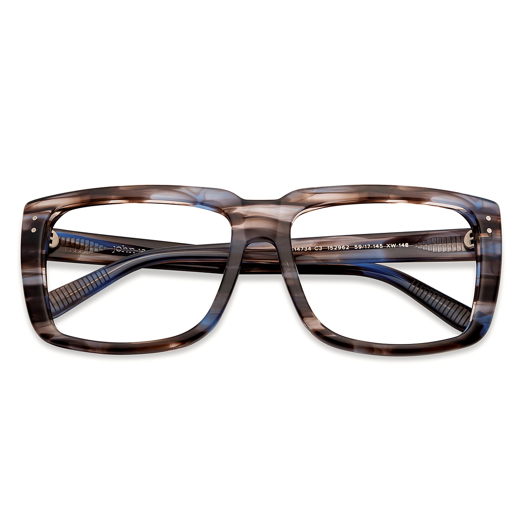 John Jacobs Light Gray Full Rim Square left side