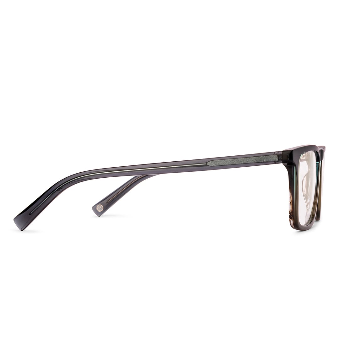 John Jacobs Dark Gray Full Rim Square left side
