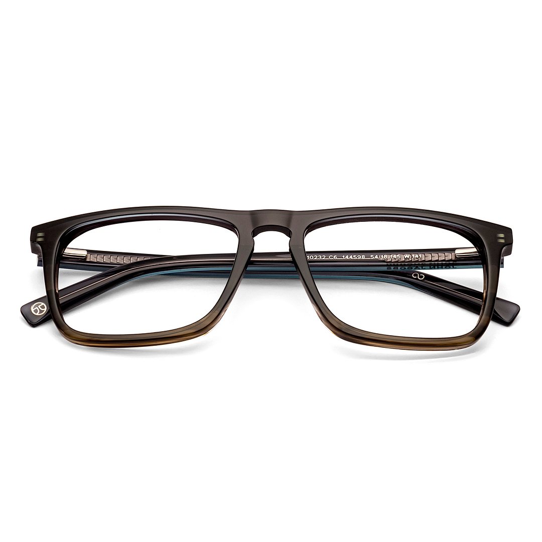 John Jacobs Dark Gray Full Rim Square left side