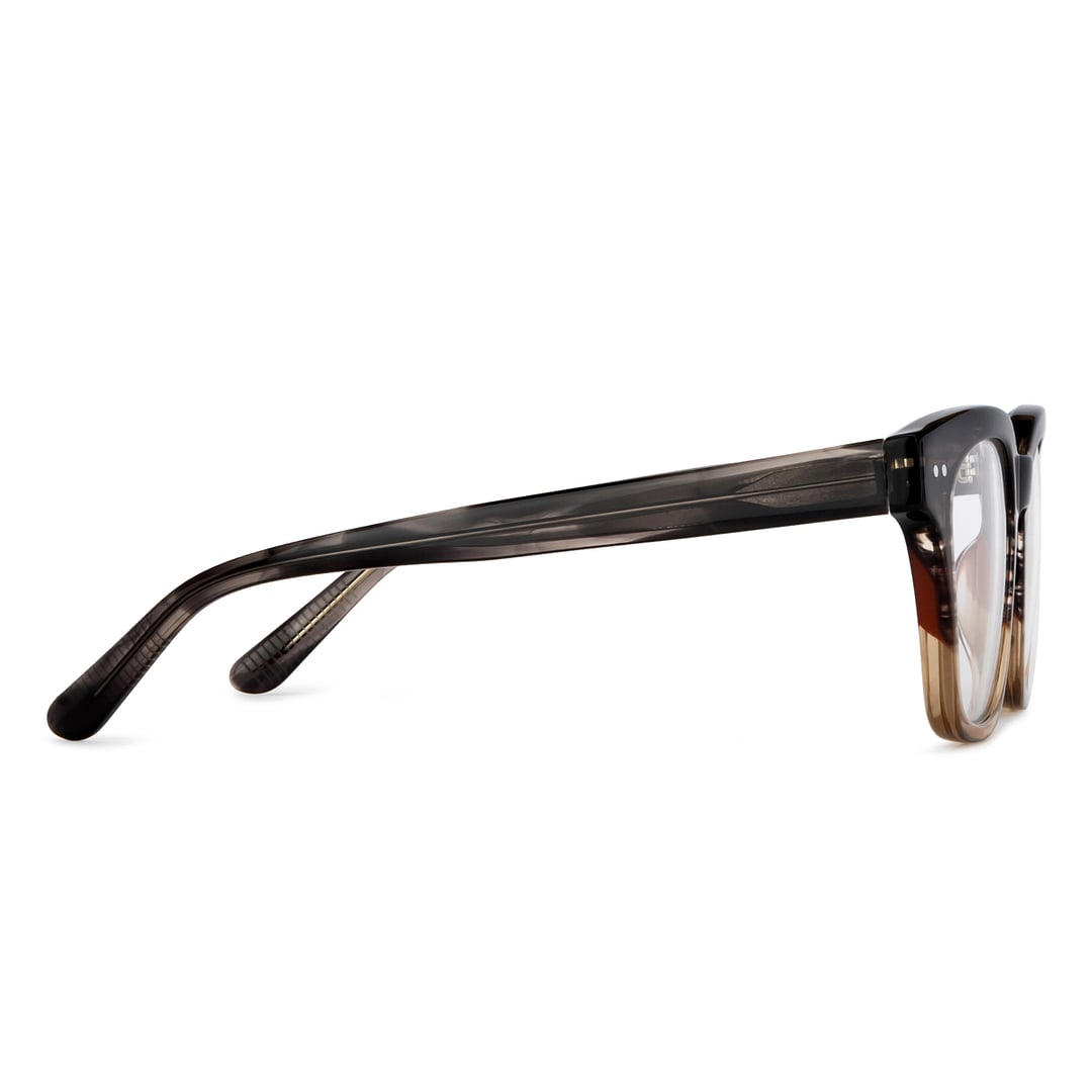 John Jacobs Online Brown Transparent Full Rim Square left side