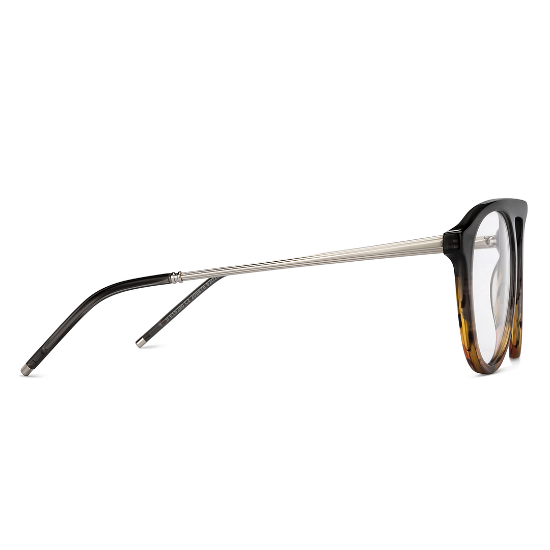 John Jacobs Online Brown Transparent Full Rim Aviator left side