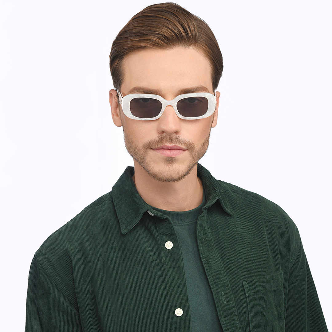 John Jacobs Grey Full Rim Rectangle left side