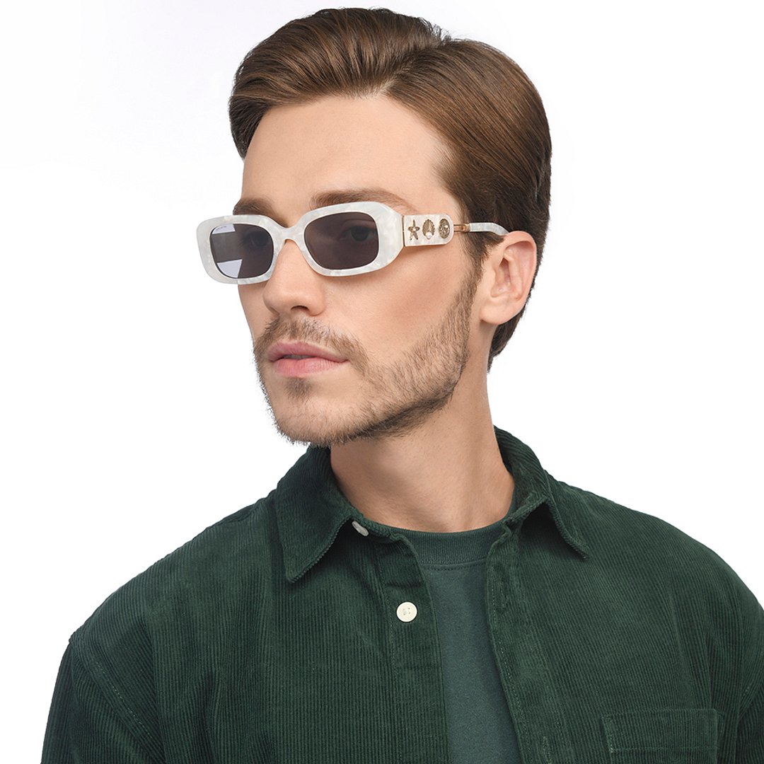 John Jacobs Grey Full Rim Rectangle right side