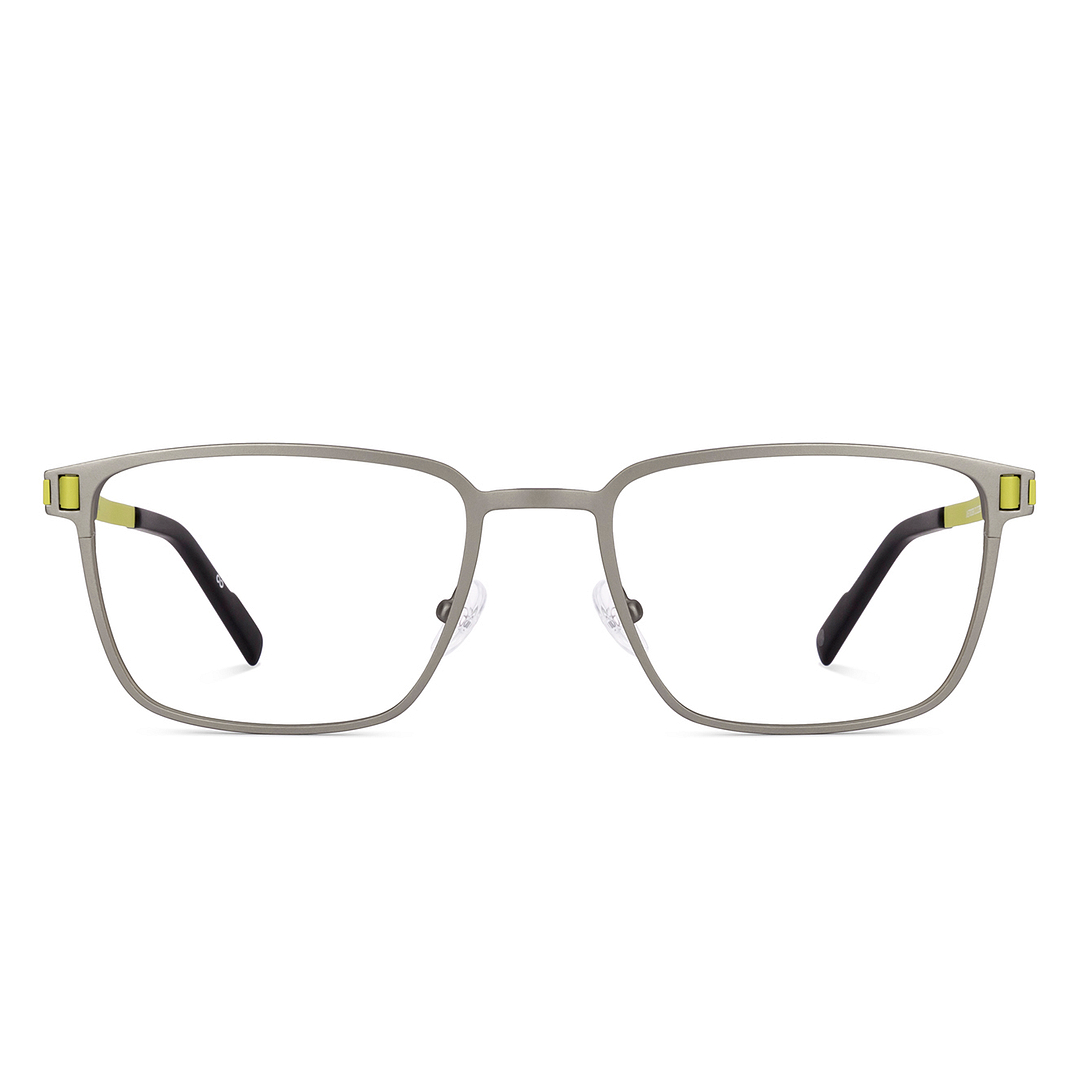 Grey Full Rim Square John Jacobs Supreme Steel JJ E70038 Eyeglasses