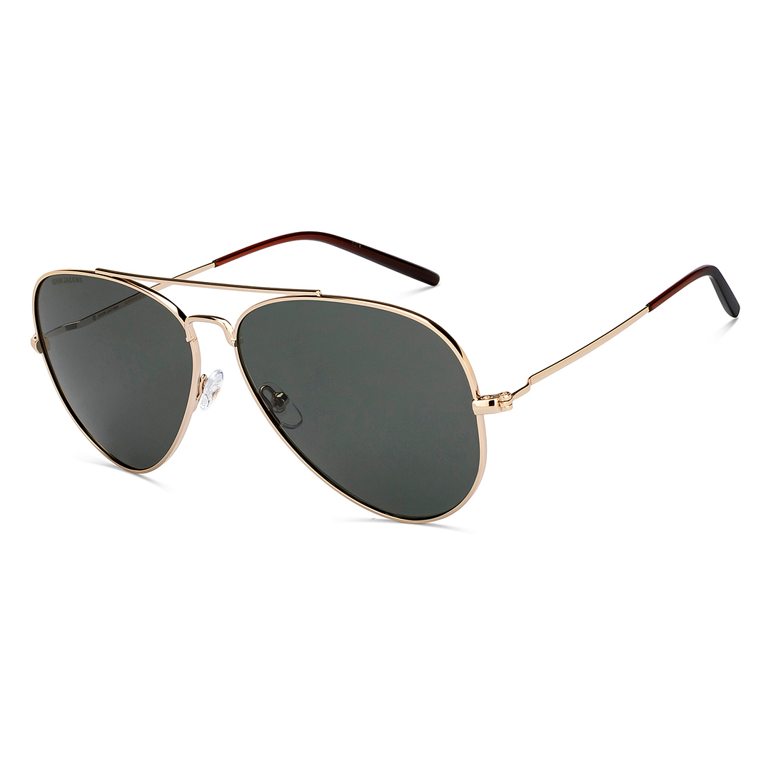 John Jacobs Gold Full Rim Aviator left side