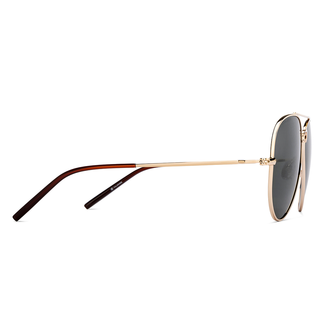 John Jacobs Gold Full Rim Aviator left side