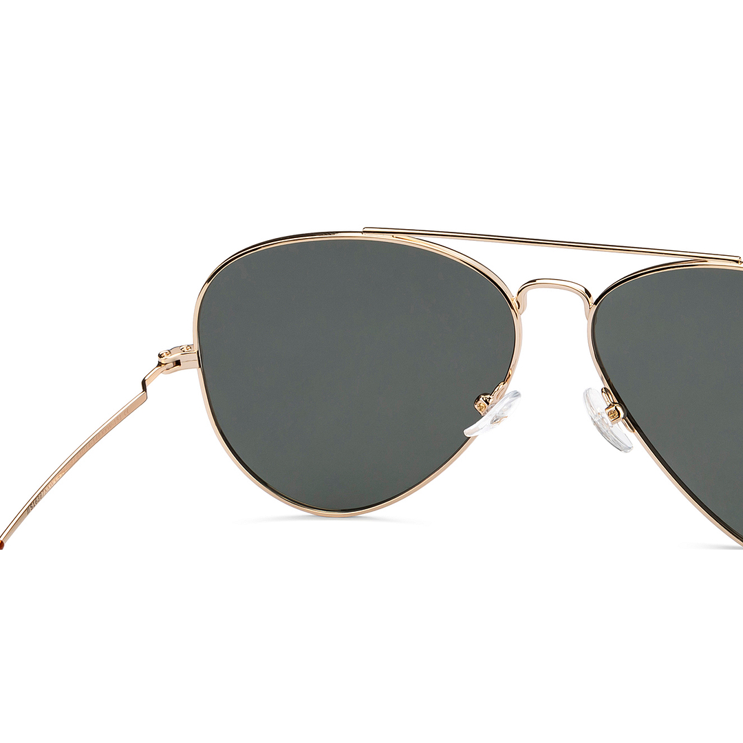 John Jacobs Gold Full Rim Aviator right side