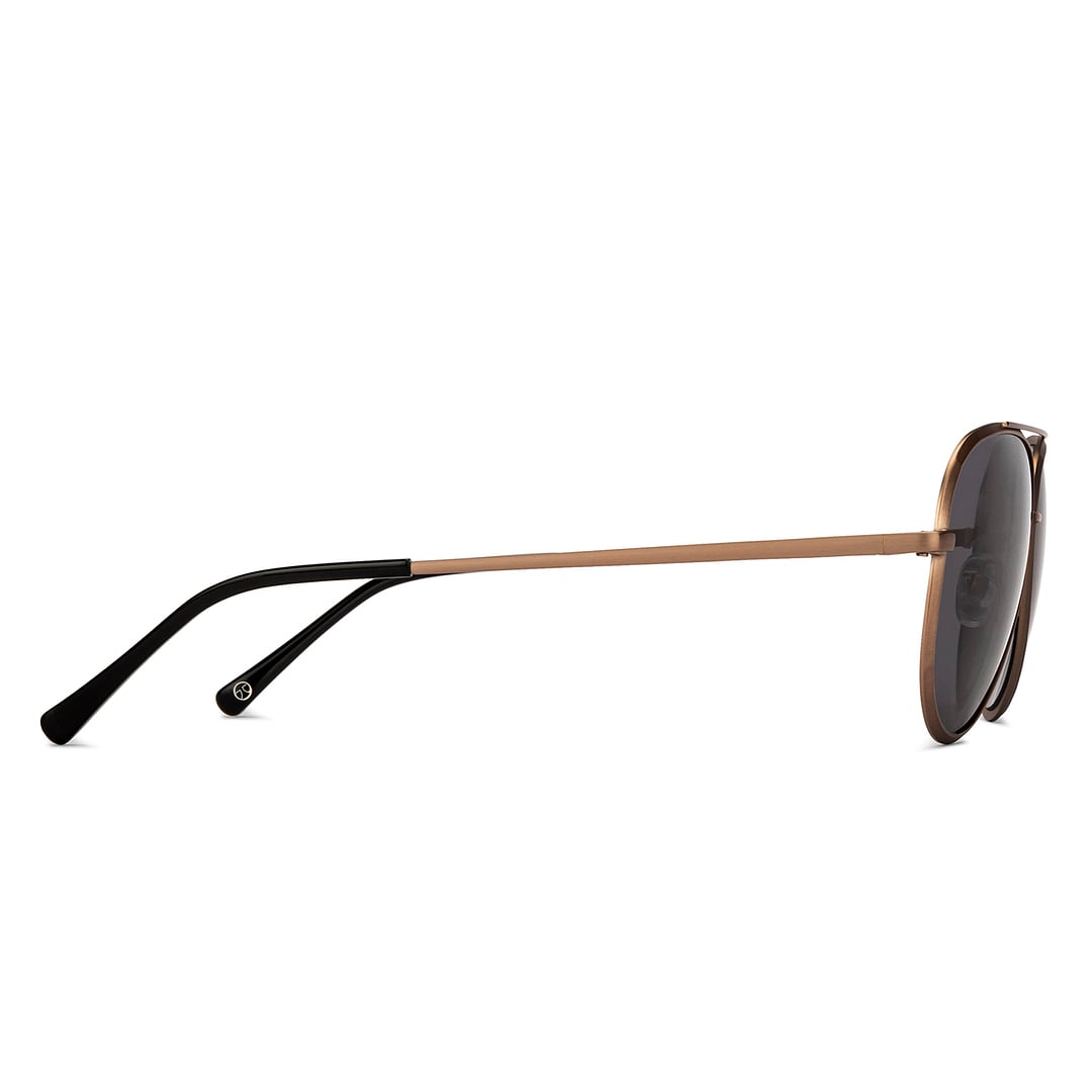 John Jacobs Gold Full Rim Aviator left side