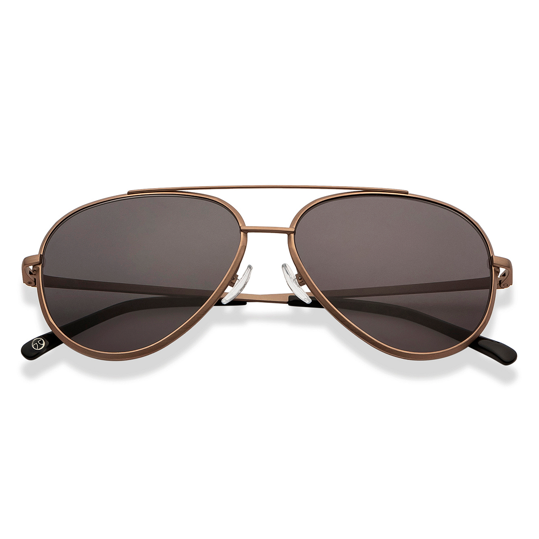 John Jacobs Gold Full Rim Aviator left side