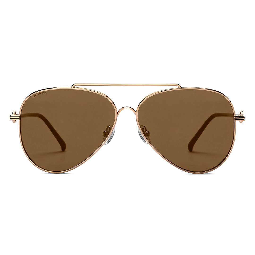 John Jacobs Gold Full Rim Aviator right side