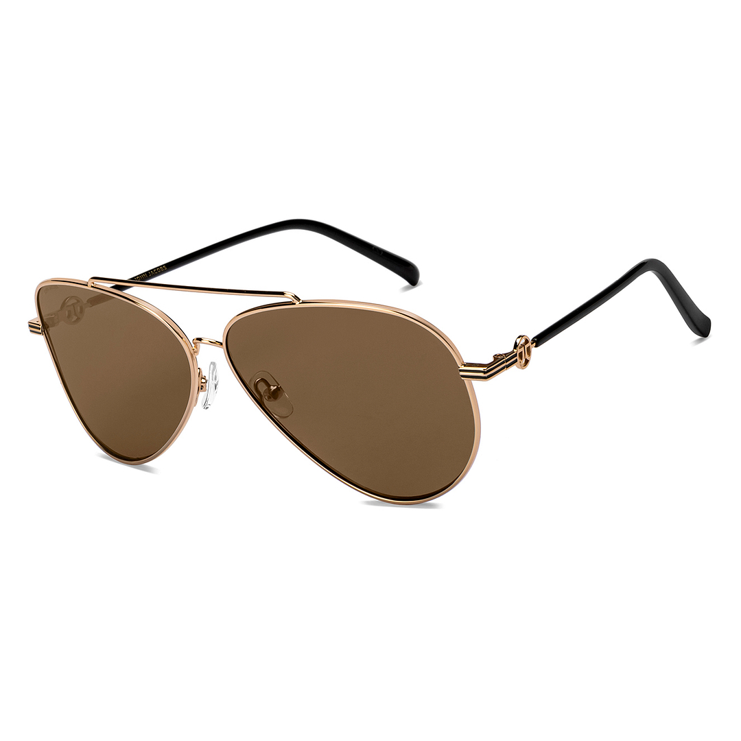 John Jacobs Gold Full Rim Aviator right side