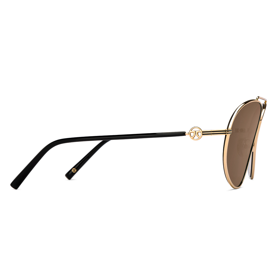 John Jacobs Gold Full Rim Aviator left side