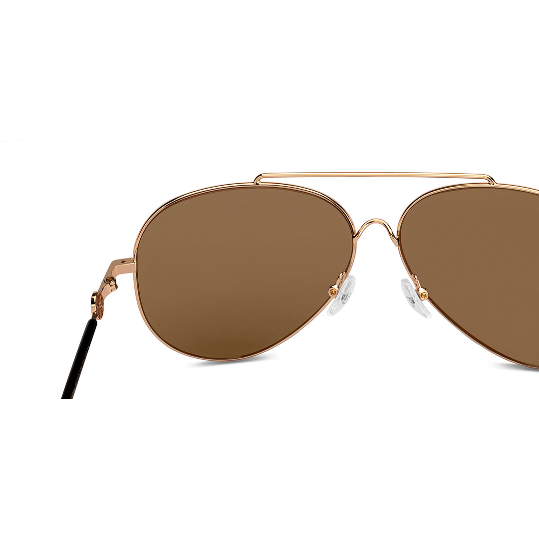 John Jacobs Gold Full Rim Aviator right side