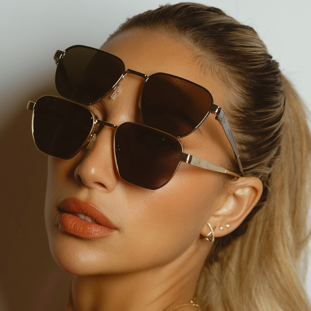 جون جاكوبز ذهب حافة كاملة هندسي left side