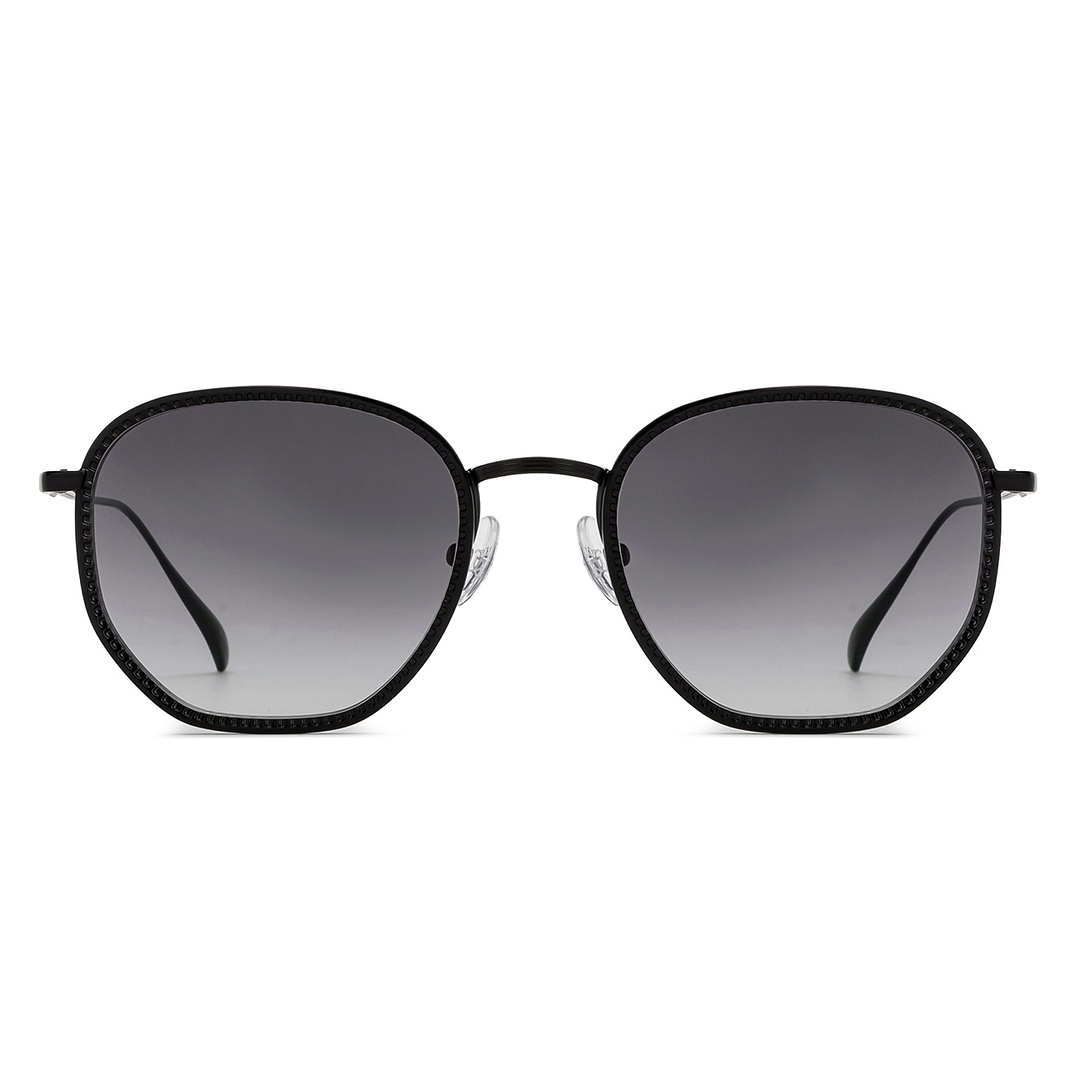 John Jacobs Black Full Rim Hexagonal right side