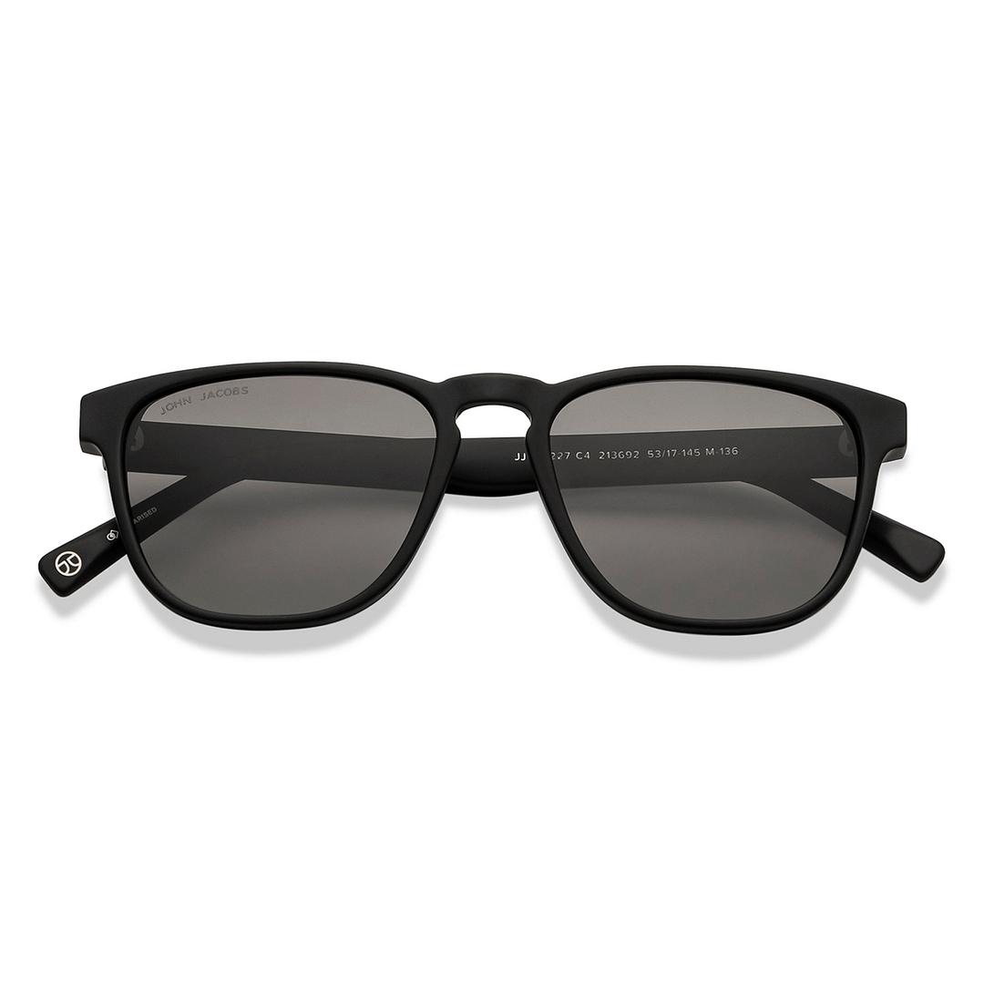 John Jacobs Black Full Rim Square left side