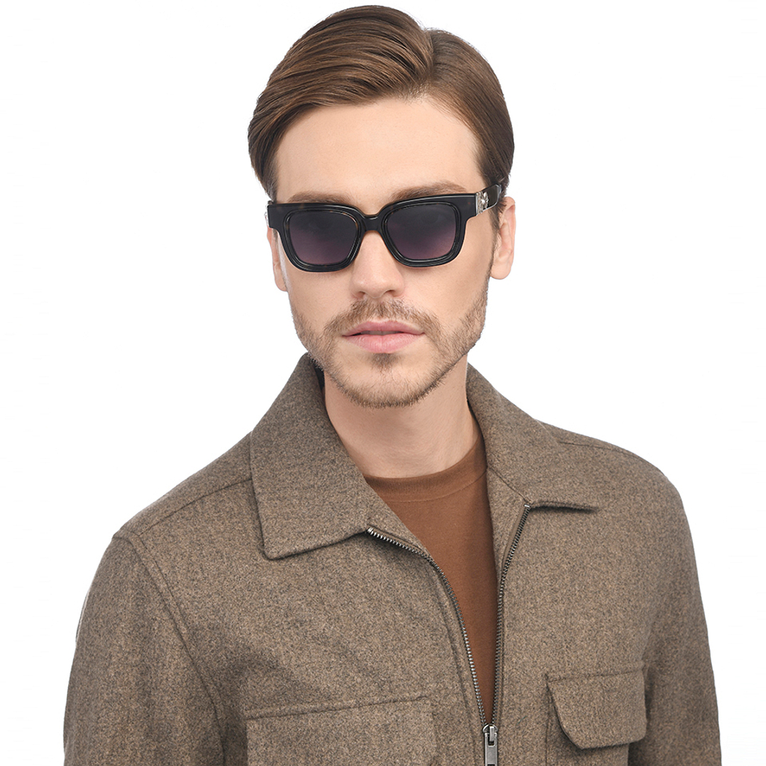 John Jacobs Black Full Rim Square left side