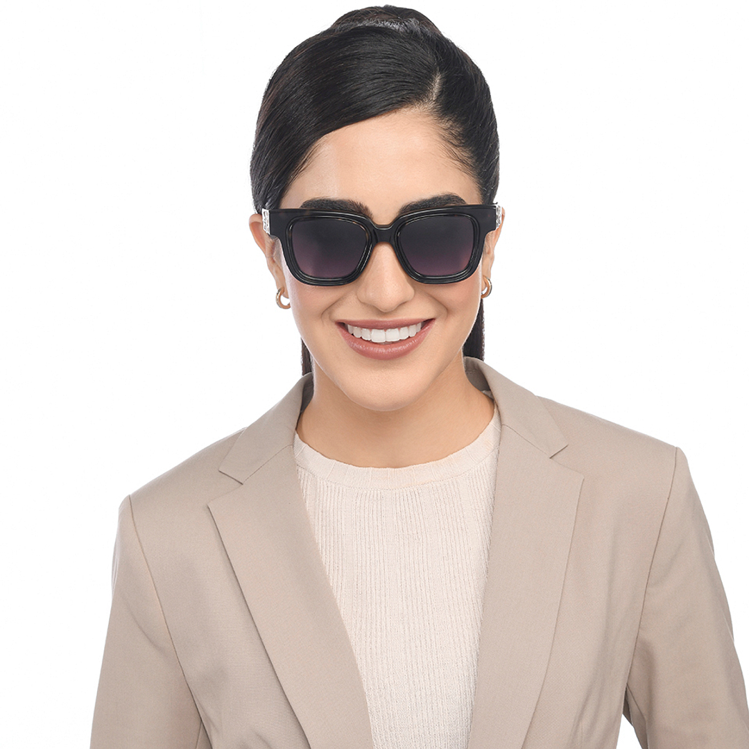 John Jacobs Black Full Rim Square left side