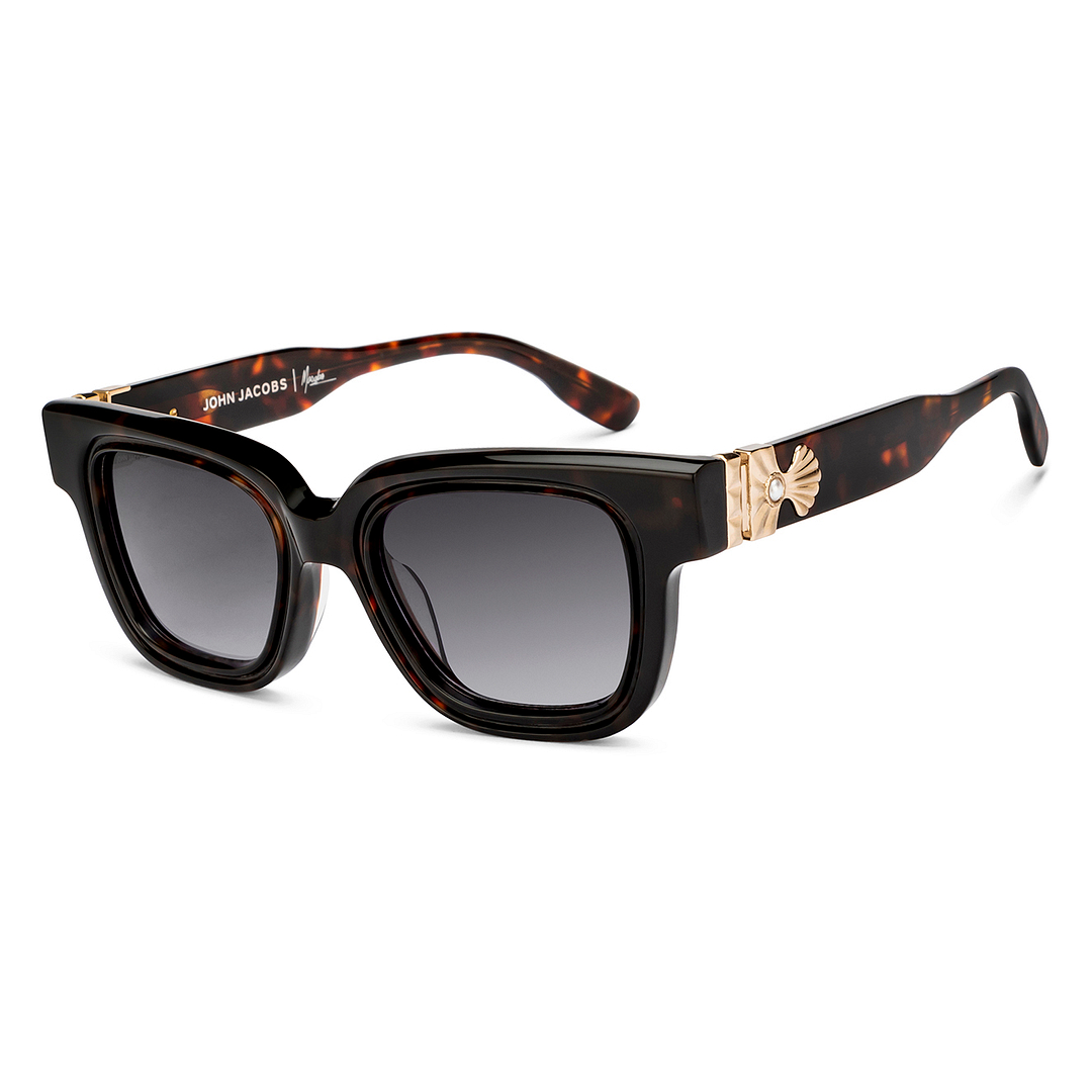 John Jacobs Black Full Rim Square left side