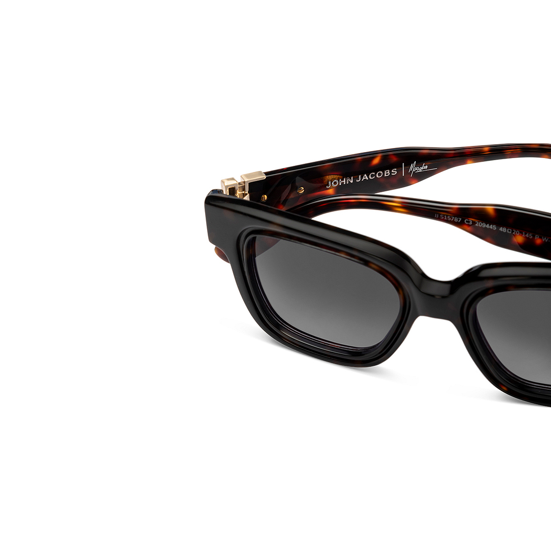 John Jacobs Black Full Rim Square right side