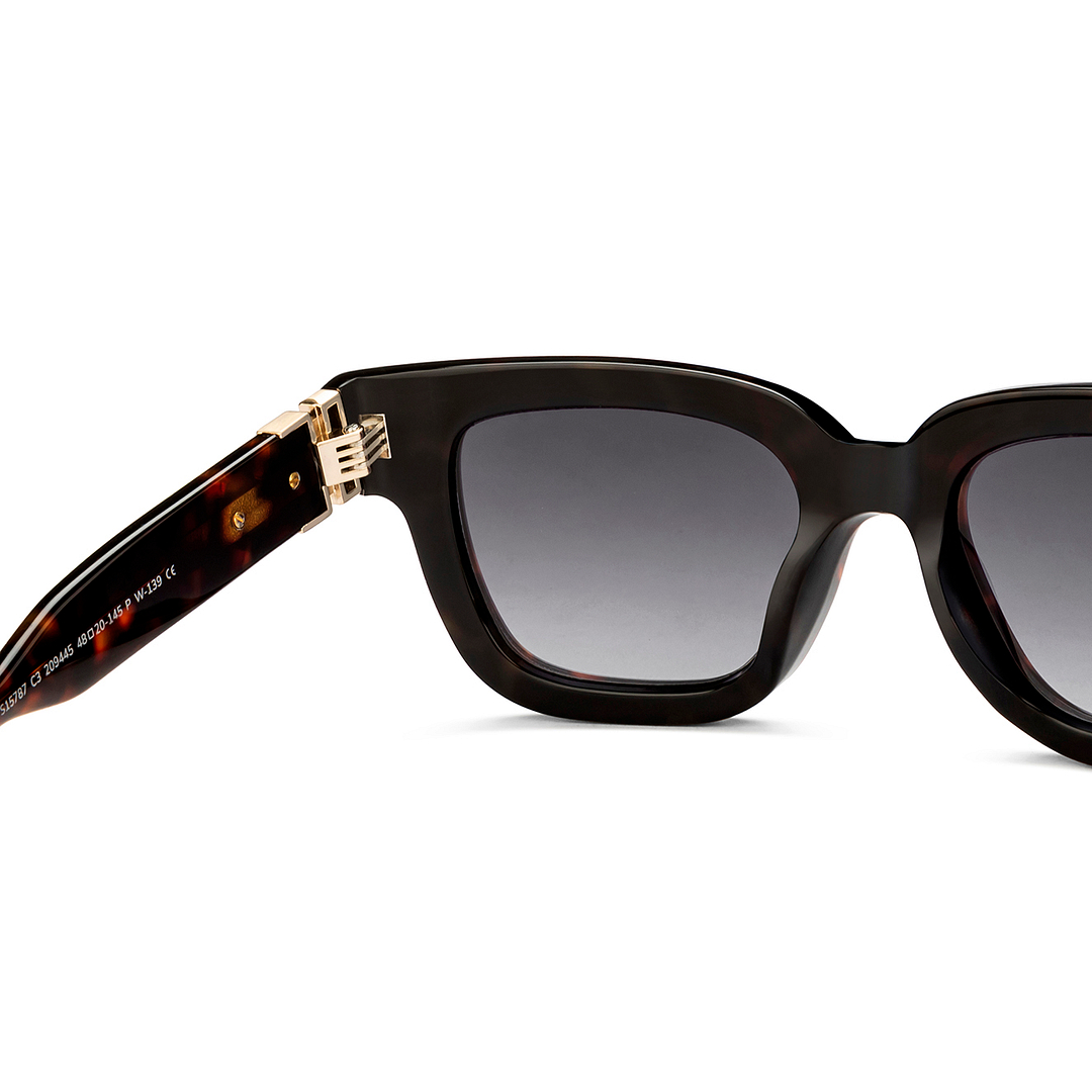 John Jacobs Black Full Rim Square left side