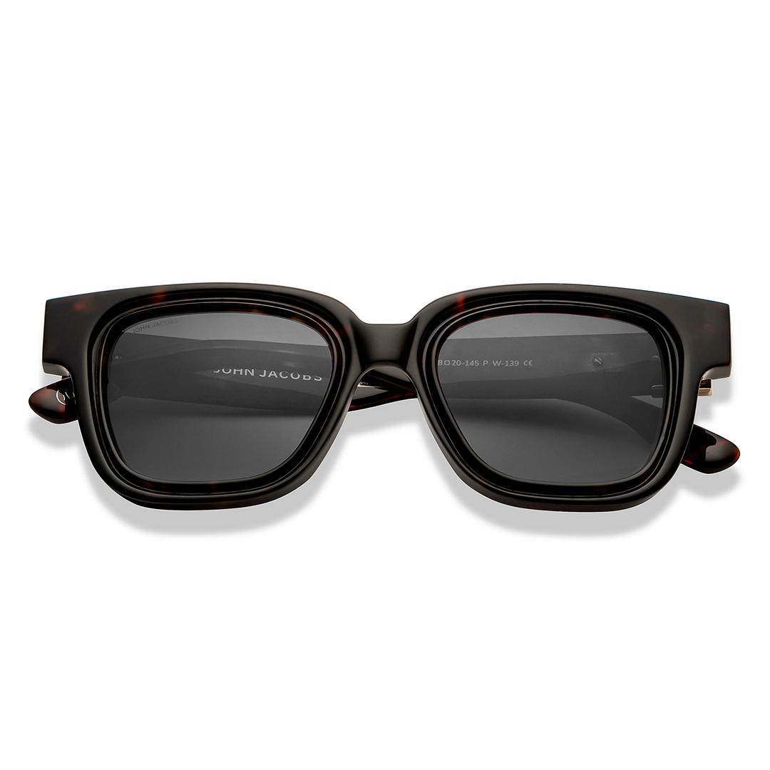 John Jacobs Black Full Rim Square right side