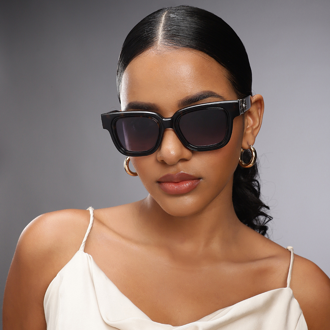 John Jacobs Black Full Rim Square left side