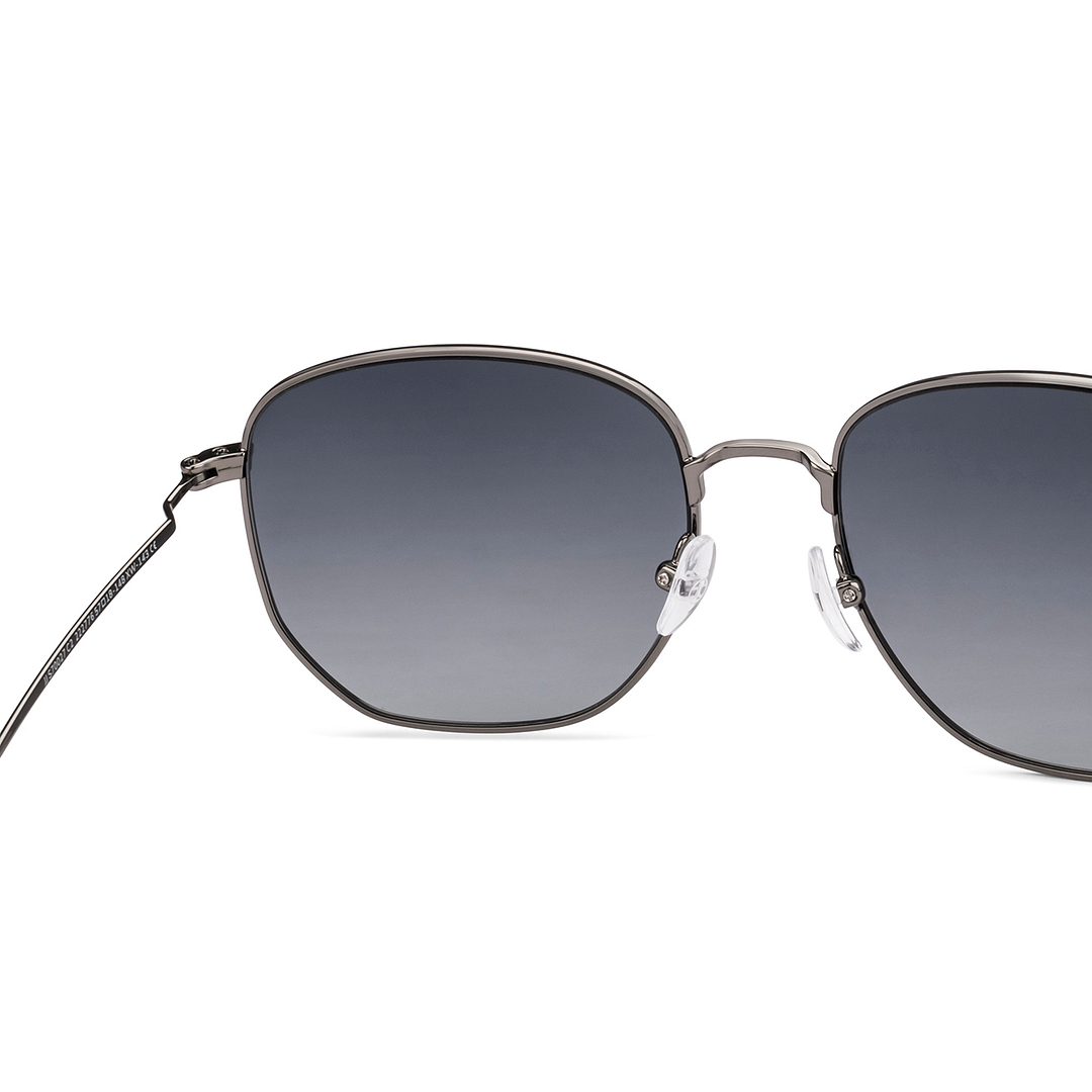 John Jacobs Gunmetal Full Rim Square right side