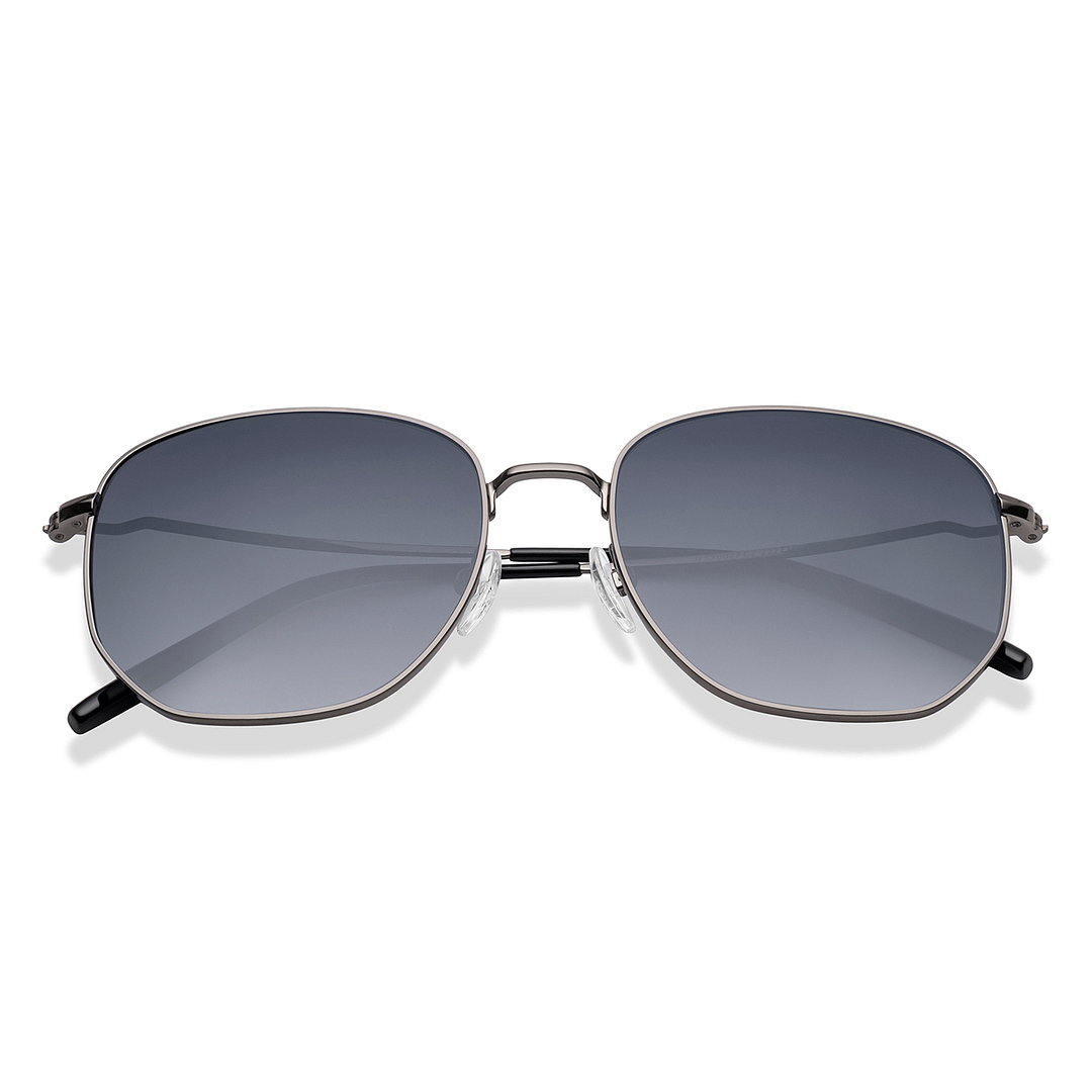 John Jacobs Gunmetal Full Rim Square left side