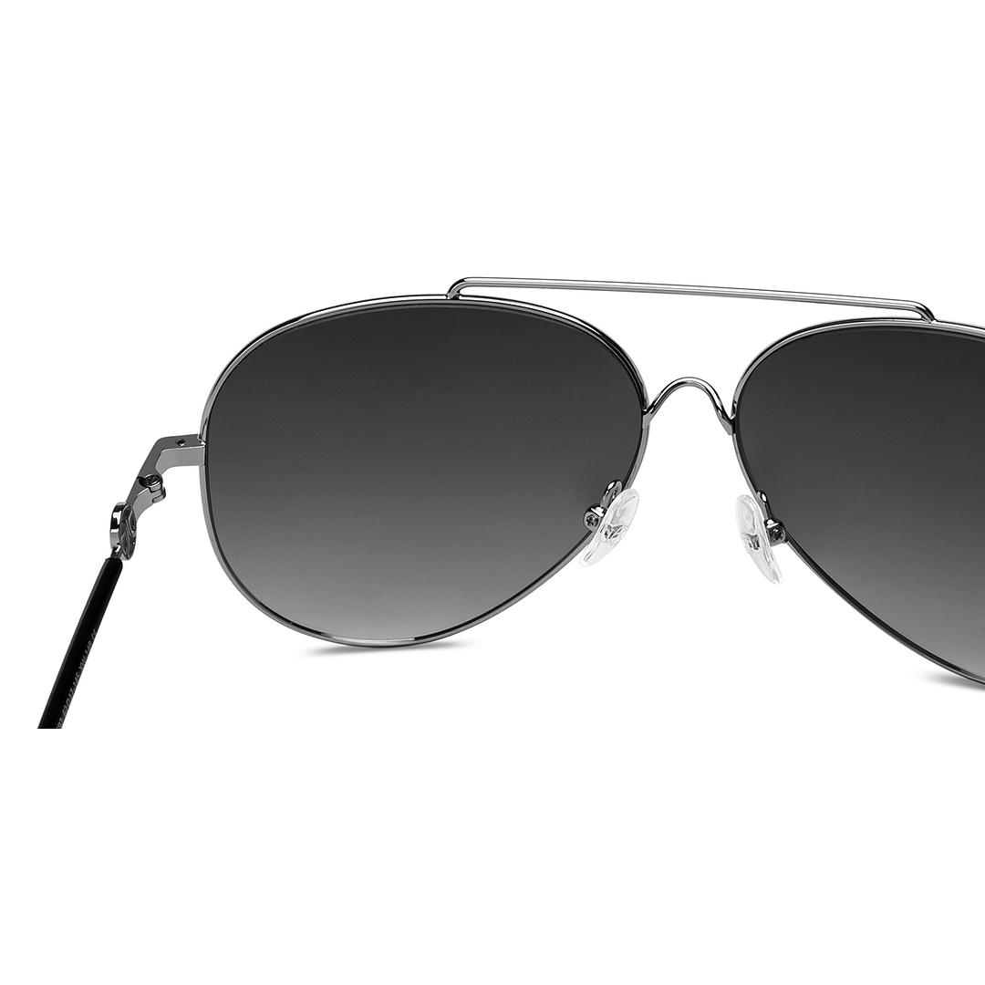 John Jacobs Silver Full Rim Aviator right side