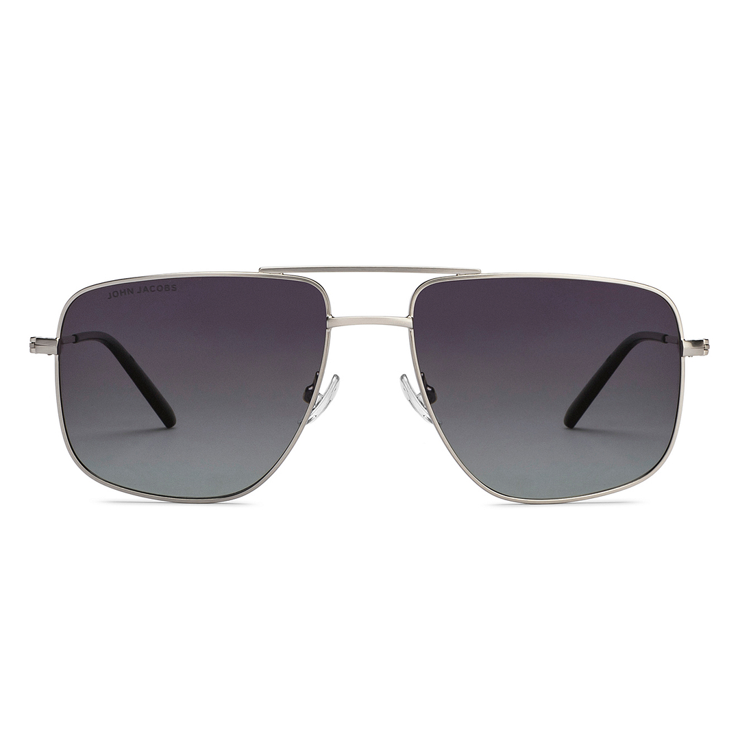 John Jacobs Silver Full Rim Square right side