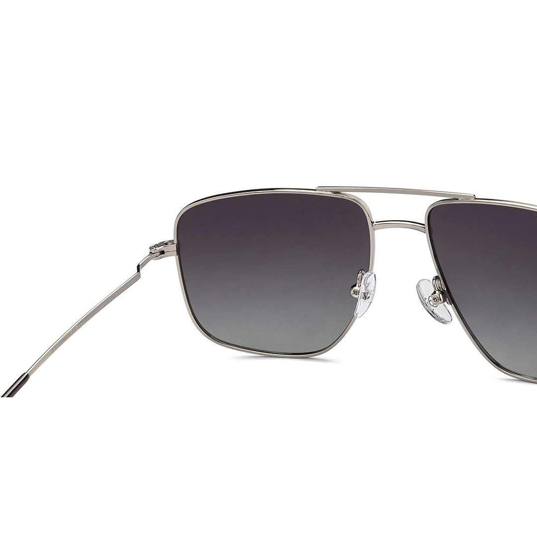 John Jacobs Silver Full Rim Square right side