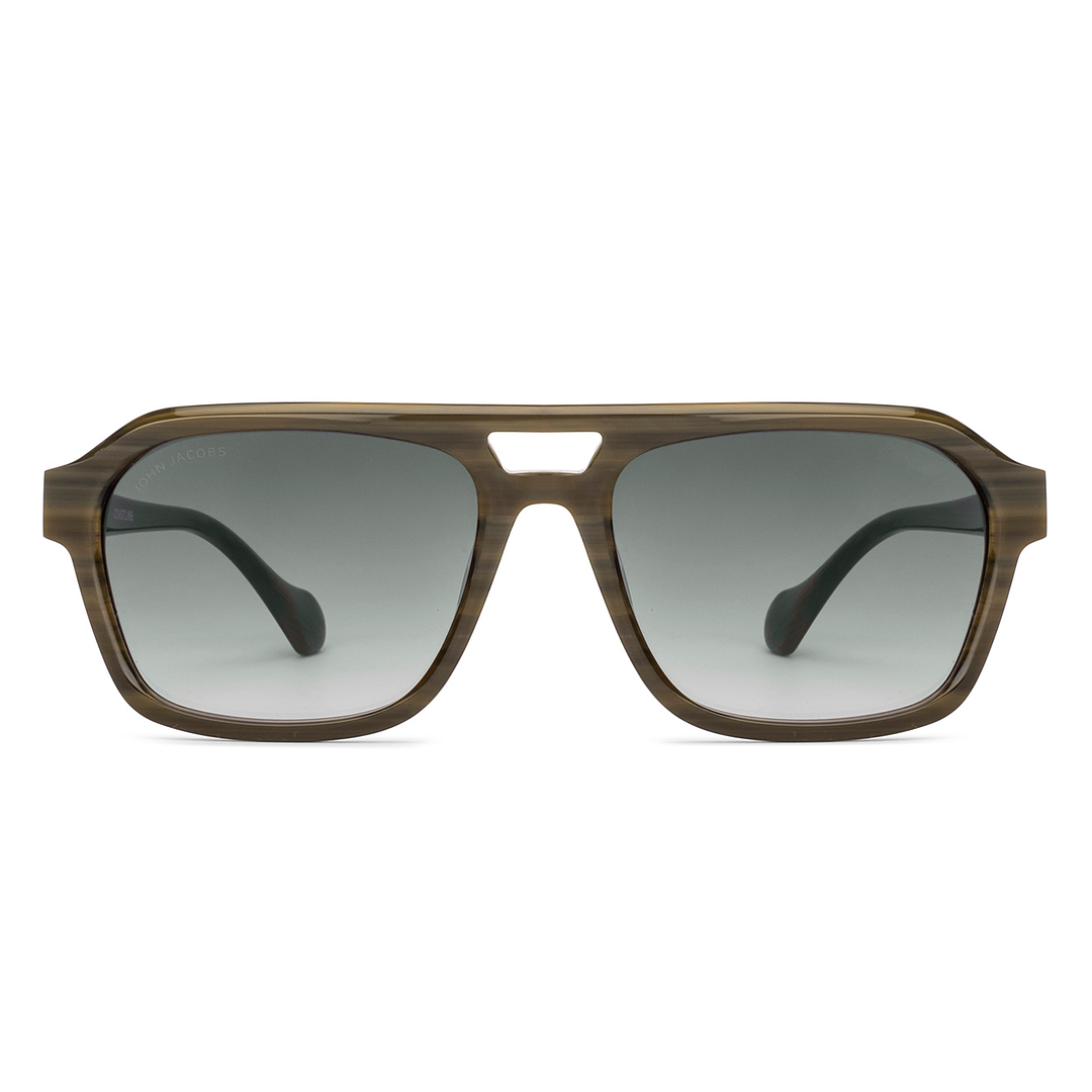 Grey Green Havana Full Rim Sqaure John Jacobs Tints JJ S15559